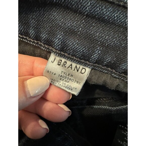 J Brand Tyler Indigo Men Size 34 Distressed Straight Dark Wash Jean - Picture 7 of 12